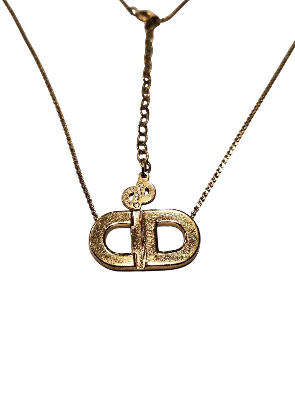 Vintage Dior Necklace Gold Tone 'CD' Logo Choker Christian Dior Germany - Picture 5 of 16